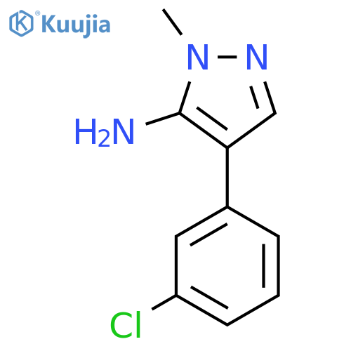 4-(3-Chlorophenyl)-1-methyl-1h-pyrazol-5-amine structure