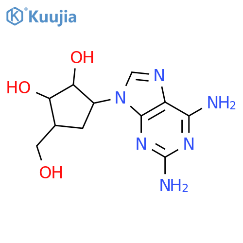 1,2-Cyclopentanediol,3-(2,6-diamino-9H-purin-9-yl)-5-(hydroxymethyl)-, (1R,2S,3S,5S)-rel- structure