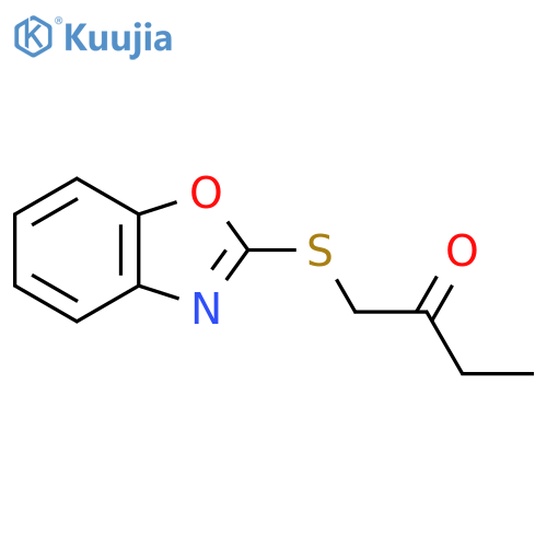 2-Butanone, 1-(2-benzoxazolylthio)- structure