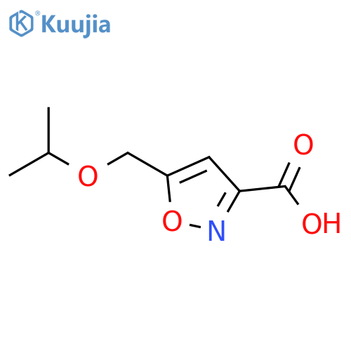 5-(propan-2-yloxy)methyl-1,2-oxazole-3-carboxylic acid structure