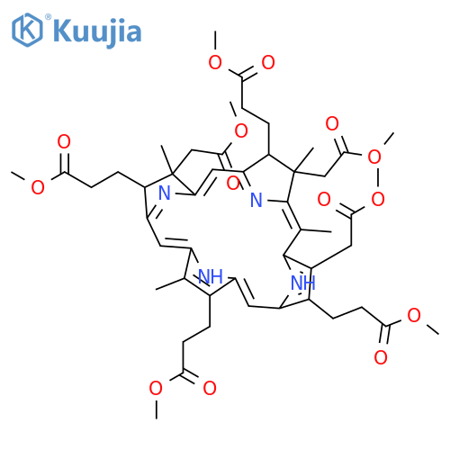 21H,22H-Porphine-3,7,12,17-tetrapropanoic acid, 12,13,17,18-tetrahydro-2,13,18-tris(2-methoxy-2-oxoethyl)-8,13,18,20-tetramethyl-, tetramethyl ester, (12R,13S,17S,18S)- (9CI) structure