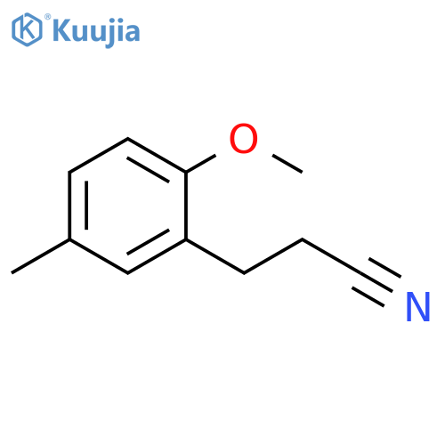 3-(2-methoxy-5-methylphenyl)propanenitrile structure