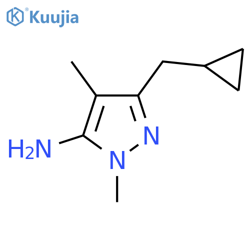 3-(Cyclopropylmethyl)-1,4-dimethyl-1h-pyrazol-5-amine structure