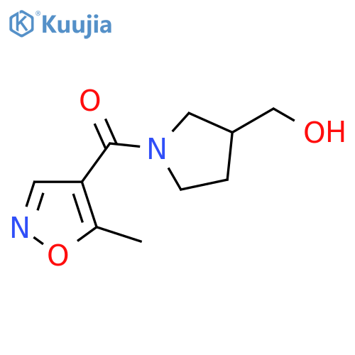 [1-(5-methyl-1,2-oxazole-4-carbonyl)pyrrolidin-3-yl]methanol structure