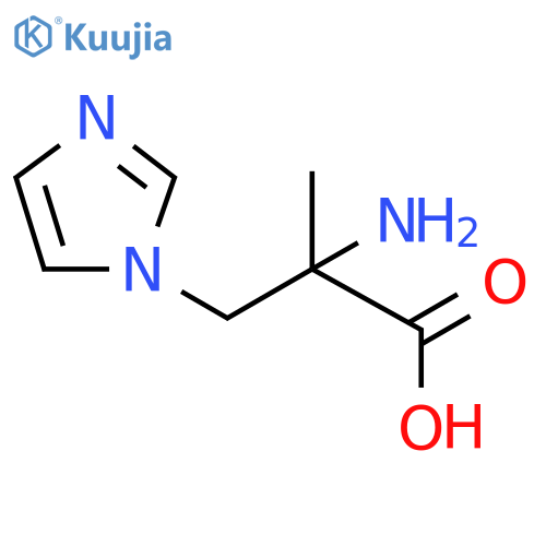 2-amino-3-(1H-imidazol-1-yl)-2-methylpropanoic acid structure
