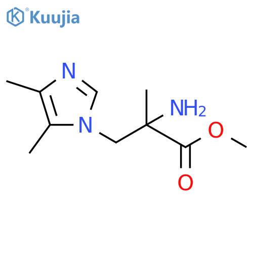 methyl 2-amino-3-(4,5-dimethyl-1H-imidazol-1-yl)-2-methylpropanoate structure