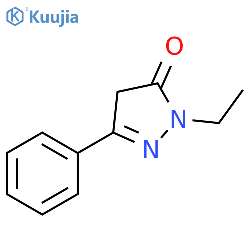 1-ethyl-3-phenyl-4,5-dihydro-1H-pyrazol-5-one structure
