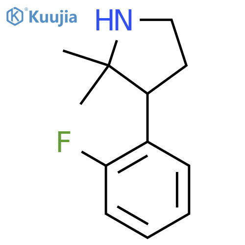 3-(2-Fluorophenyl)-2,2-dimethylpyrrolidine structure