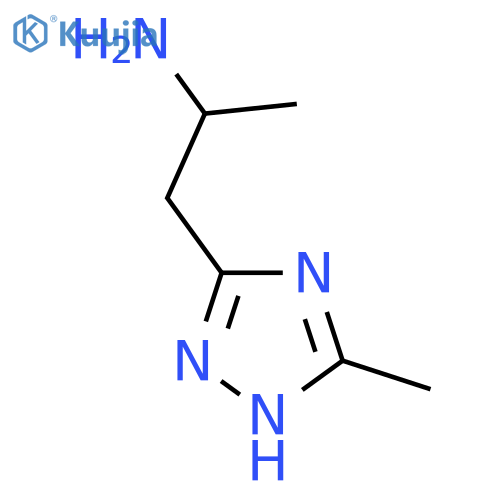 1-(3-methyl-1H-1,2,4-triazol-5-yl)propan-2-amine structure