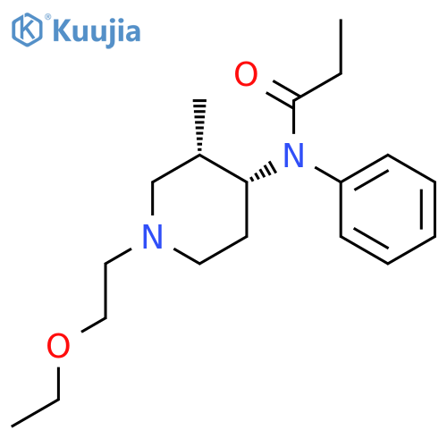 Propanamide,N-[1-(2-ethoxyethyl)-3-methyl-4-piperidinyl]-N-phenyl-, cis- (9CI) structure