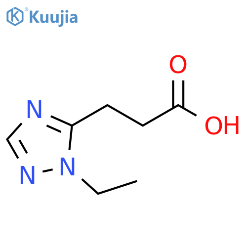 3-(1-ethyl-1H-1,2,4-triazol-5-yl)propanoic acid structure