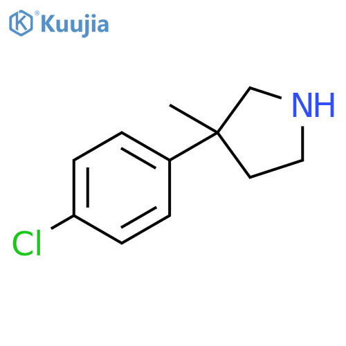 3-(4-chlorophenyl)-3-methylpyrrolidine structure