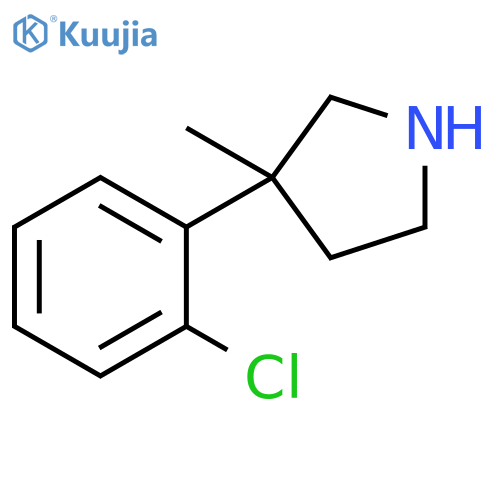 3-(2-Chlorophenyl)-3-methylpyrrolidine structure