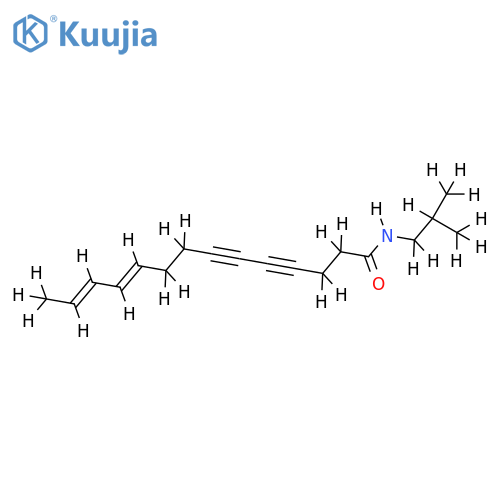 2-Methylpropylamide-10,12-Tetradecadiene-4,6-diynoic acid, structure