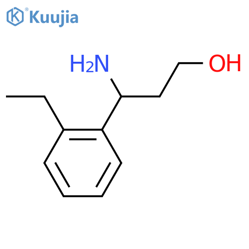 3-amino-3-(2-ethylphenyl)propan-1-ol structure