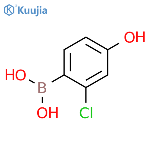 2-Chloro-4-hydroxyphenylboronic acid structure