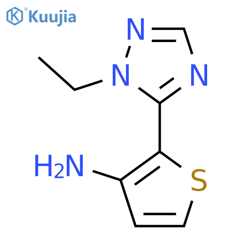 2-(1-ethyl-1H-1,2,4-triazol-5-yl)thiophen-3-amine structure