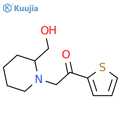 2-(2-(Hydroxymethyl)piperidin-1-yl)-1-(thiophen-2-yl)ethanone structure