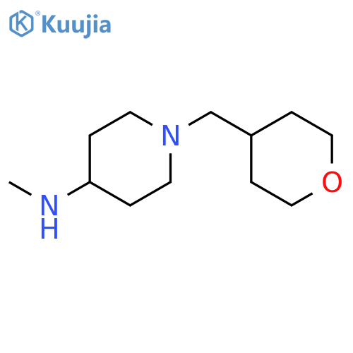 4-Piperidinamine, N-methyl-1-[(tetrahydro-2H-pyran-4-yl)methyl]- structure