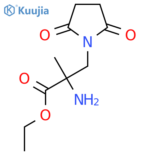 ethyl 2-amino-3-(2,5-dioxopyrrolidin-1-yl)-2-methylpropanoate structure