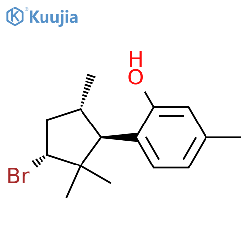 (1alpha,3beta,5beta)-(-)-2-(3-Bromo-2,2,5-trimethylcyclopentyl)-5-methylphenol structure