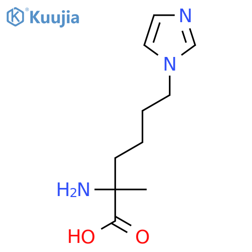 2-amino-6-(1H-imidazol-1-yl)-2-methylhexanoic acid structure