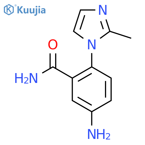 5-amino-2-(2-methyl-1H-imidazol-1-yl)benzamide structure