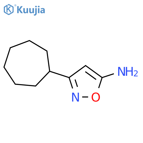 3-cycloheptyl-1,2-oxazol-5-amine structure