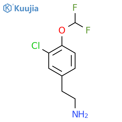 2-3-chloro-4-(difluoromethoxy)phenylethan-1-amine structure