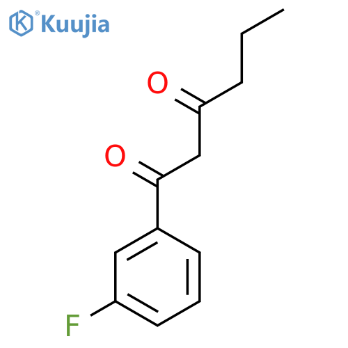 1-(3-fluorophenyl)hexane-1,3-dione structure