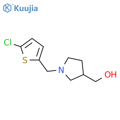 {1-[(5-Chlorothiophen-2-yl)methyl]pyrrolidin-3-yl}methanol structure