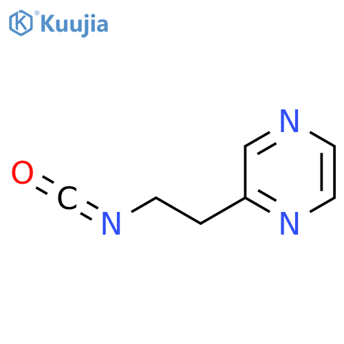 2-(2-isocyanatoethyl)pyrazine structure