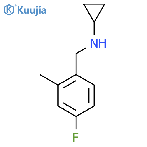 N-(4-fluoro-2-methylphenyl)methylcyclopropanamine structure