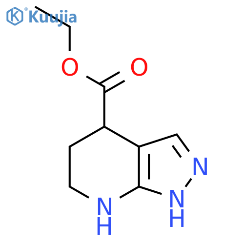ethyl 1H,4H,5H,6H,7H-pyrazolo3,4-bpyridine-4-carboxylate structure