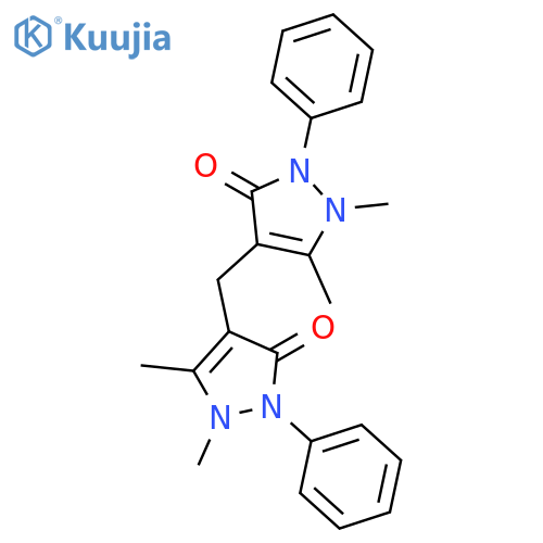 4,4'-Methylenebis(1,5-dimethyl-2-phenyl-1H-pyrazol-3(2H)-one) structure