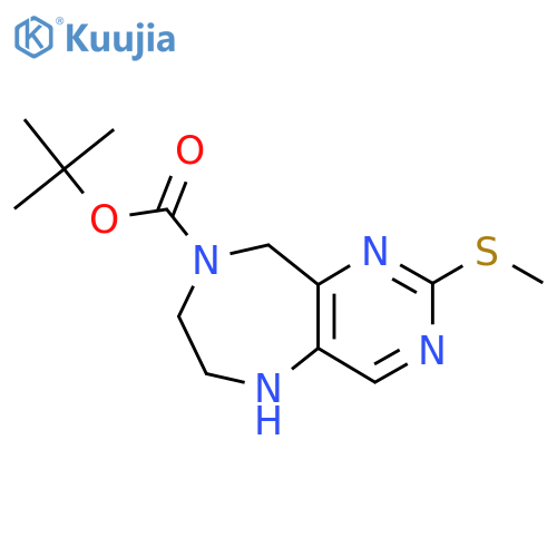 2-Methylsulfanyl-5,6,7,9-tetrahydro-pyrimido5,4-e1,4diazepine-8-carboxylicacidtert-butylester structure
