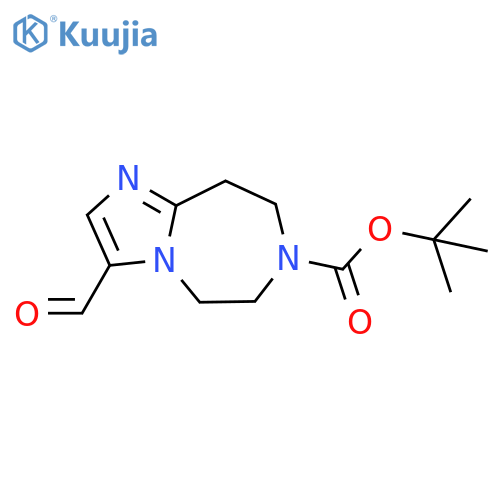 3-Formyl-5,6,8,9-tetrahydro-imidazo1,2-a1,4diazepine-7-carboxylicacidtert-butylester structure