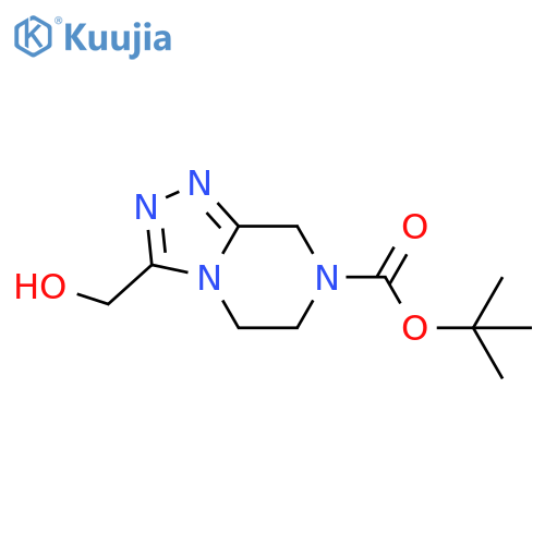 3-Hydroxymethyl-5,6-dihydro-8H-1,2,4triazolo4,3-apyrazine-7-carboxylicacidtert-butylester structure