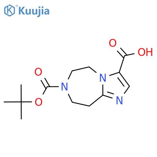 7-(2-methylpropan-2-yl)oxycarbonyl-5,6,8,9-tetrahydroimidazo1,2-d1,4diazepine-3-carboxylic acid structure