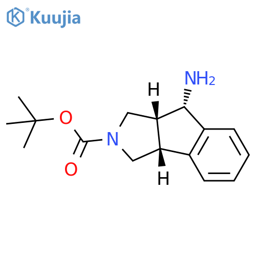(3AR*,8R*,8aR*)-tert-Butyl 8-amino-3,3a,8,8atetra-hydroindeno2,1-cpyrrole-2(1H)-carboxylate structure