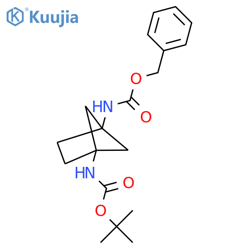 Benzyl tert-butyl bicyclo2.1.1hexane-1,4-diyldicarbamate structure