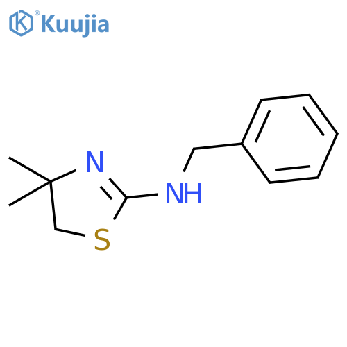 N-benzyl-4,4-dimethyl-4,5-dihydro-1,3-thiazol-2-amine structure