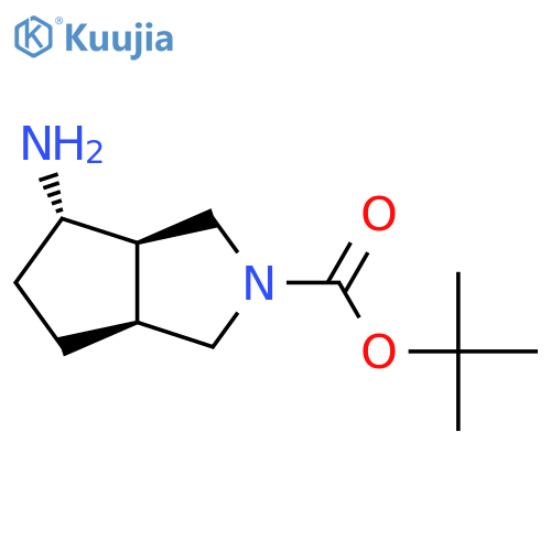 tert-butyl rel-(3aR,4S,6aS)-4-amino-3,3a,4,5,6,6a-hexahydro-1H-cyclopenta[c]pyrrole-2-carboxylate structure
