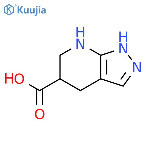 1H-Pyrazolo[3,4-b]pyridine-5-carboxylic acid, 4,5,6,7-tetrahydro- structure