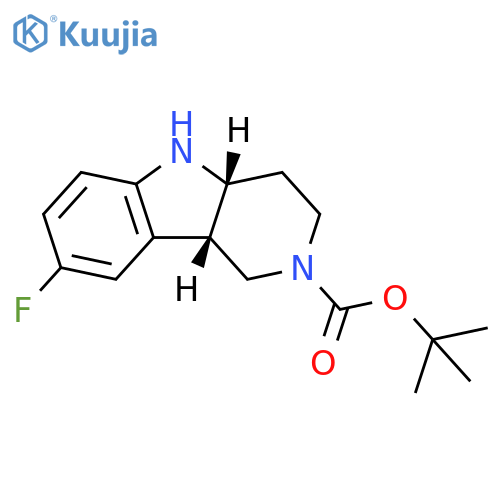 tert-butyl -8-fluoro-1H,2H,3H,4H,4aH,5H,9bH-pyrido4,3-bindole-2-carboxylate, cis structure