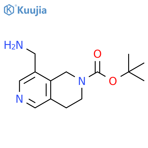 tert-butyl 8-(aminomethyl)-3,4-dihydro-1H-2,6-naphthyridine-2-carboxylate structure