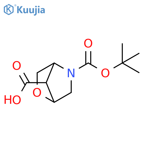 5-(tert-butoxy)carbonyl-2-oxa-5-azabicyclo2.2.1heptane-7-carboxylic acid structure