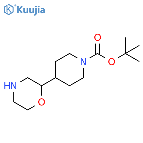 tert-butyl 4-(morpholin-2-yl)piperidine-1-carboxylate structure