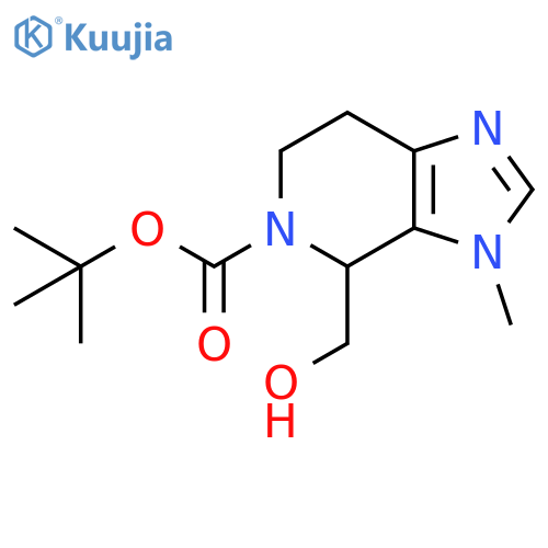 tert-butyl 4-(hydroxymethyl)-3-methyl-6,7-dihydro-4H-imidazo4,5-cpyridine-5-carboxylate structure