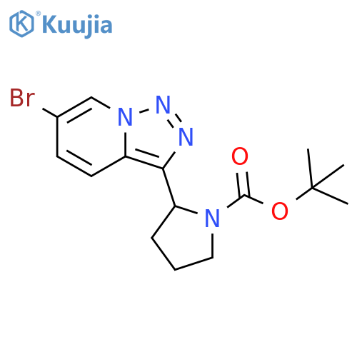 tert-Butyl 2-(6-bromo-[1,2,3]triazolo[1,5-a]pyridin-3-yl)pyrrolidine-1-carboxylate structure